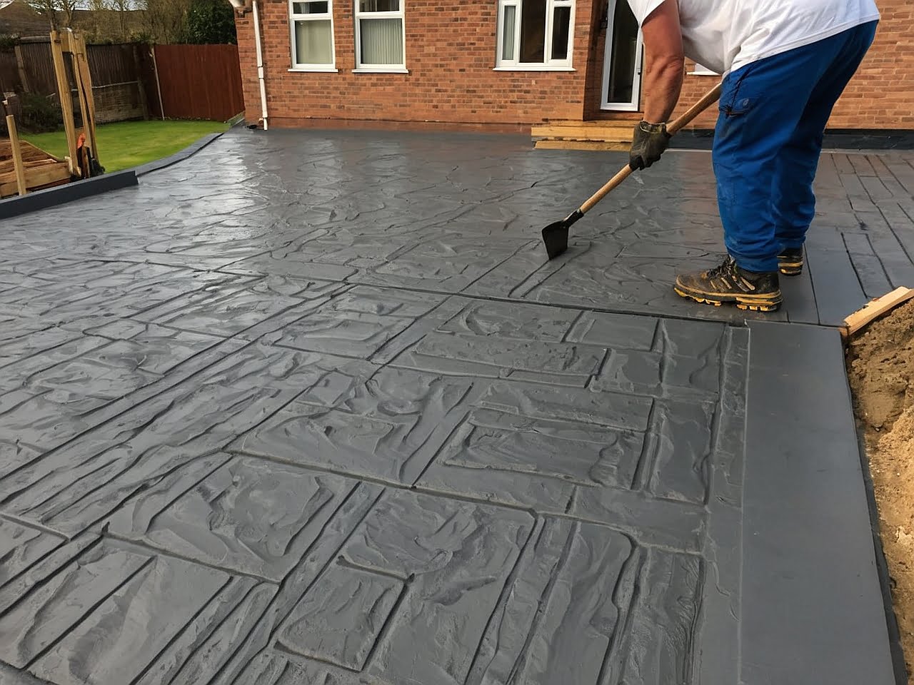 Default_imprinted_concrete_driveway_being_installed_by_profess_7 imprinted concrete driveway being installed by expert in Derbyshire